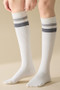 Gray Striped Long Compression Socks