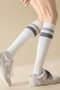 Gray Striped Long Compression Socks