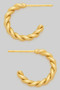 Dainty 14K Gold Dipped Twisted Scoop Hoops