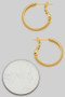 Dainty 14K Gold Dipped Three Quarter Inch Hoops