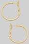 Classic 14K Gold Dipped Slim Bar Hoop Earrings