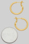 Three Quarter Inch 14K Gold Dipped Hoop Earrings