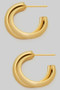 Double Stacked 14K Gold Dipped Hoop Earrings