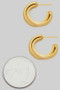Double Stacked 14K Gold Dipped Hoop Earrings