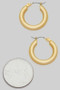 Almost One Inch 14K Gold Dipped Hoop Earrings