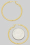 Textured One And Half Inch Brass Hinge Hoop Earrings