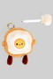 Egg Toast Plush Keychain With Hidden Pen