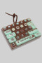 Mint Chocolate Cat Themed Fidget Keyboard Keychain
