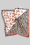 Half Cowboy Half Cheetah Print Silky Square Scarf