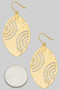 Hammered Geo Drop Brass Earrings With Cutout Detail