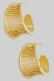 Classy Bar Cutout Brass Hoop Earrings