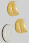 Chubby Slit Brass Hoop Earrings