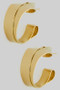 Twisted Wrapped One And A Quarter Inch Brass Hoops