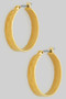 14K Gold Dipped Hammered One Inch Hoops