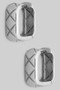 Chubby Square Brass Hoops With Etched Detail
