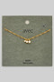 Triple Cz Charm Twisted Chain Necklace