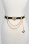 Vintage Heart Concho Link And Heart Charm Drape Be
