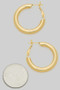 Hollowed Out Brass Tube Hoops