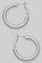 Hollowed Out Brass Tube Hoops