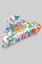 Multi Colored Flower Print Hair Clip