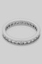 Invisible Set Cz Stone Row Ring