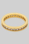 Invisible Set Cz Stone Row Ring