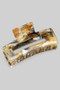 Marbled Matte Finish Rectangular Hair Clip