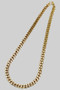 18K Gold Dipped Eighteen Inch Cuban Link Chain Necklace