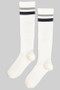 Gray Striped Long Compression Socks