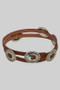 Western Concho Slider Skinny Belt