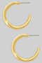 Classic Open Brass Twist Hoops