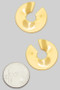 Hammered Open Hoop Drop Earrings