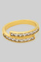Twist Ring With Invisibly Set Cz Stones