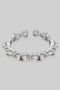 Bow Link Brass Ring With Cz Stones