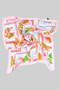 Multi Colored Geo Lemon Print Silky Square Scarf