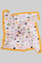 Sea Shell Motif Silky Square Scarf