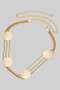 Textured Disc Ladder Link Chain Belt