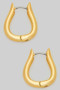 Horseshoe Split Brass Hoop Earrings