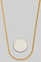 Classic Box Link Brass Necklace