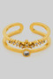 Delicate Round Cz And Pave Stack Cut Out Ring