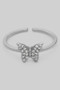 Delicate Cz Pave Butterfly Ring