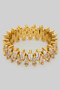 Dazzling Triangular Cz Stone Band Ring
