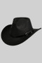Rimmed Cowboy Hat With Buckle
