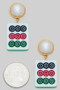 Pearl Plastic Dots Mahjong Post Earrings