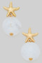 Marble Bead Sea Life Post Earrings
