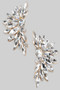 Fanned Out Rhinestone Cluster Drop Earrings