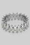 Dazzling Triangular Cz Stone Band Ring