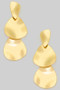 Triple Tiered Hammered Drop Earrings
