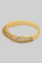 Open Geo Micro Cz Pave Brass Ring