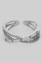 Criss Cross Cz Pave Brass Ring
